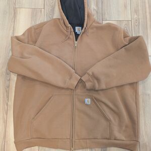 Carhartt Rain Defender Loose Fit Thermal Lined Full Zip Sweatshirt $FIRM